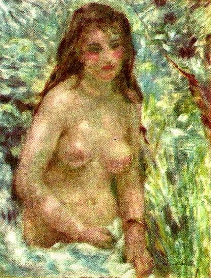Pierre-Auguste Renoir naken flicka i solsken oil painting picture